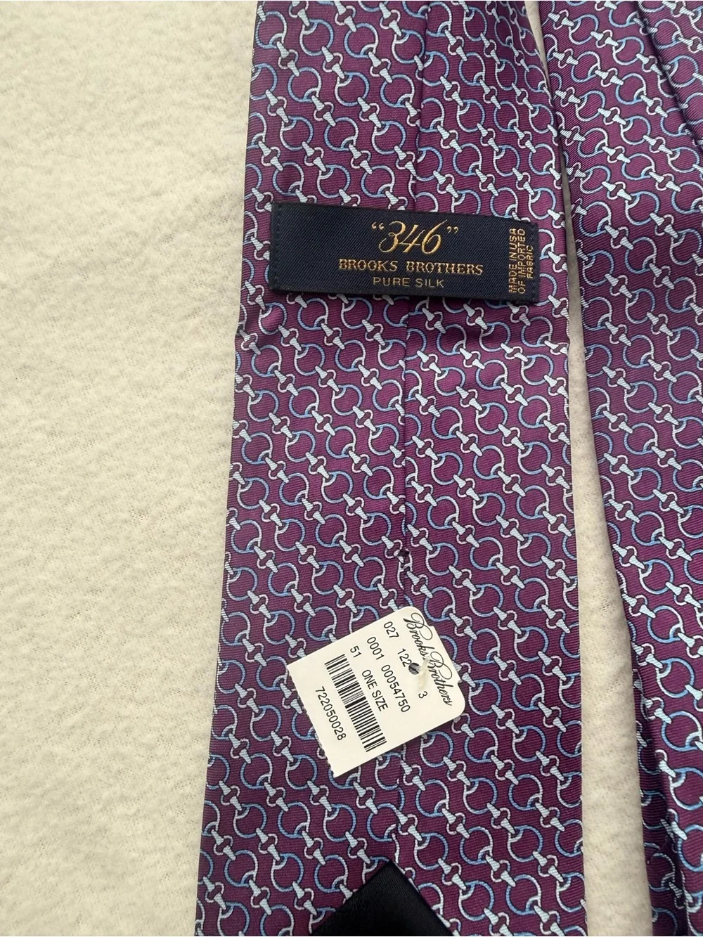 Brooks Brothers Purple Geometric Pattern Tie